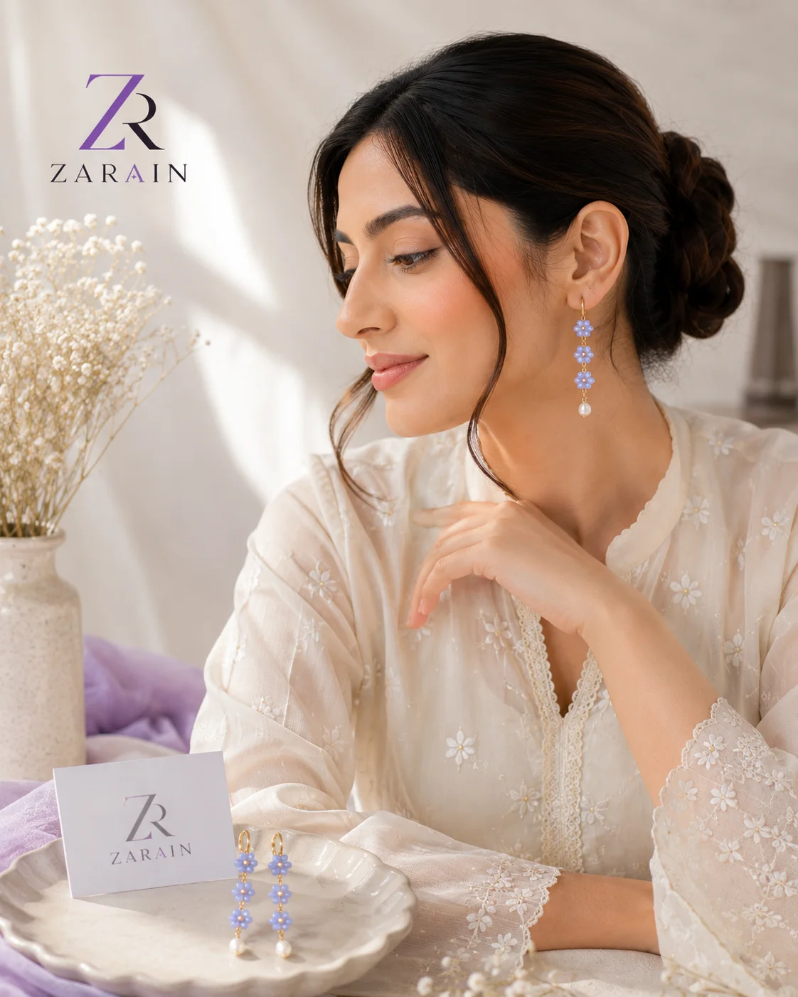 Blossom Pearl Drop Earrings